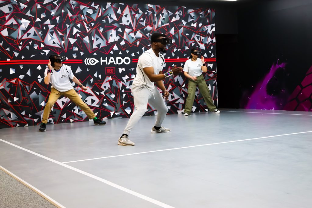 augmented reality sport in coventry group working together at HADO